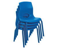 blue stackable child chairs